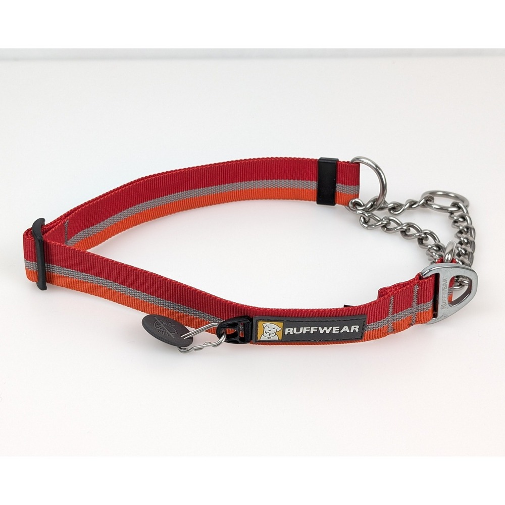 Ruffwear Chain Reaction Martingale Dog Collar Red Orange Size‎ L 20-26 In